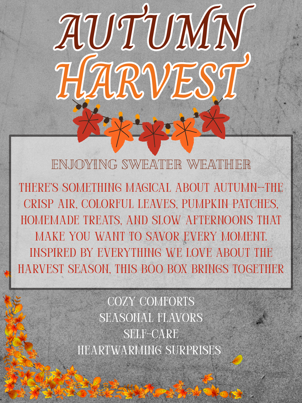 Autumn Harvest Mystery Boo Box