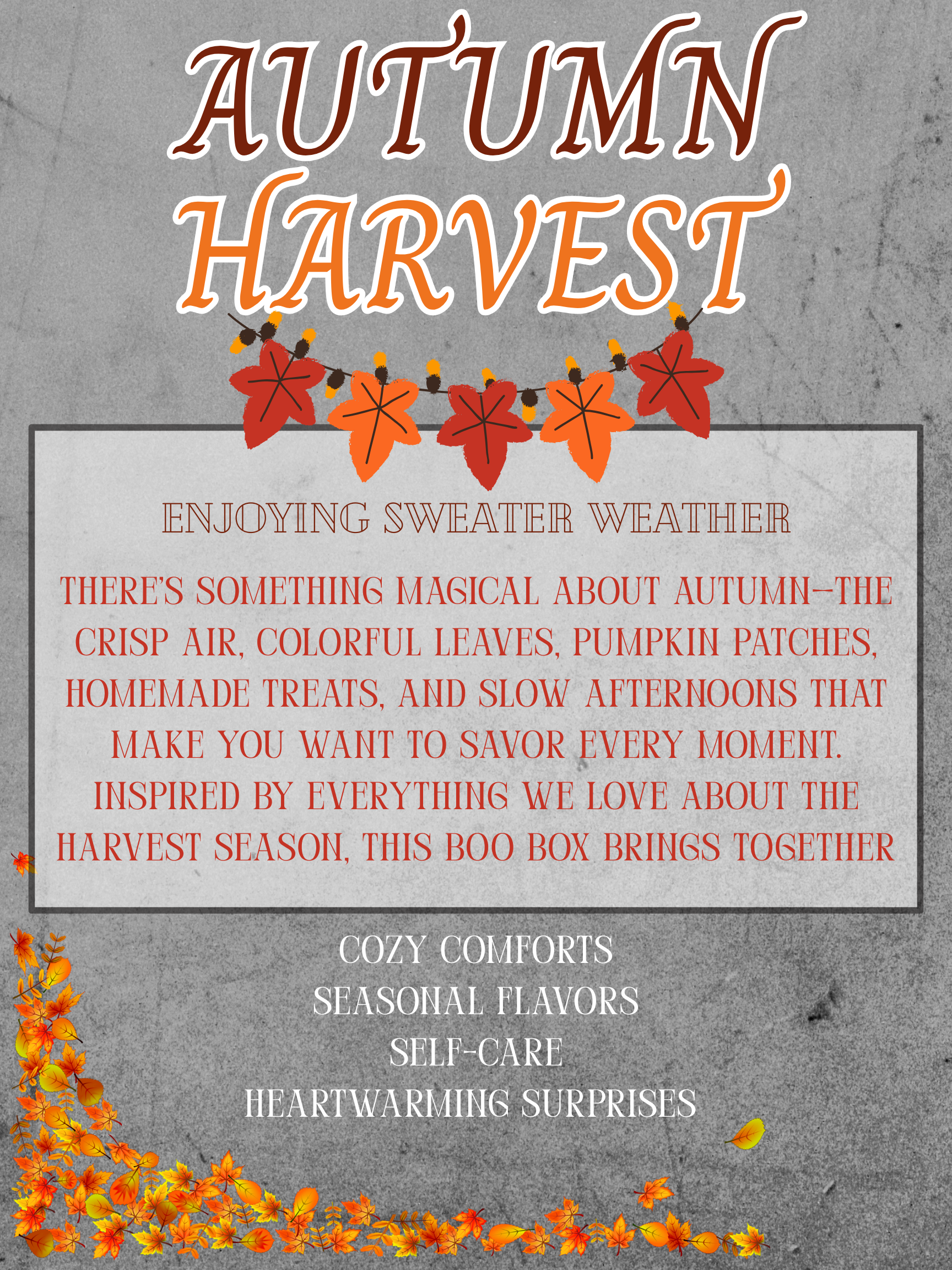 Autumn Harvest Mystery Boo Box