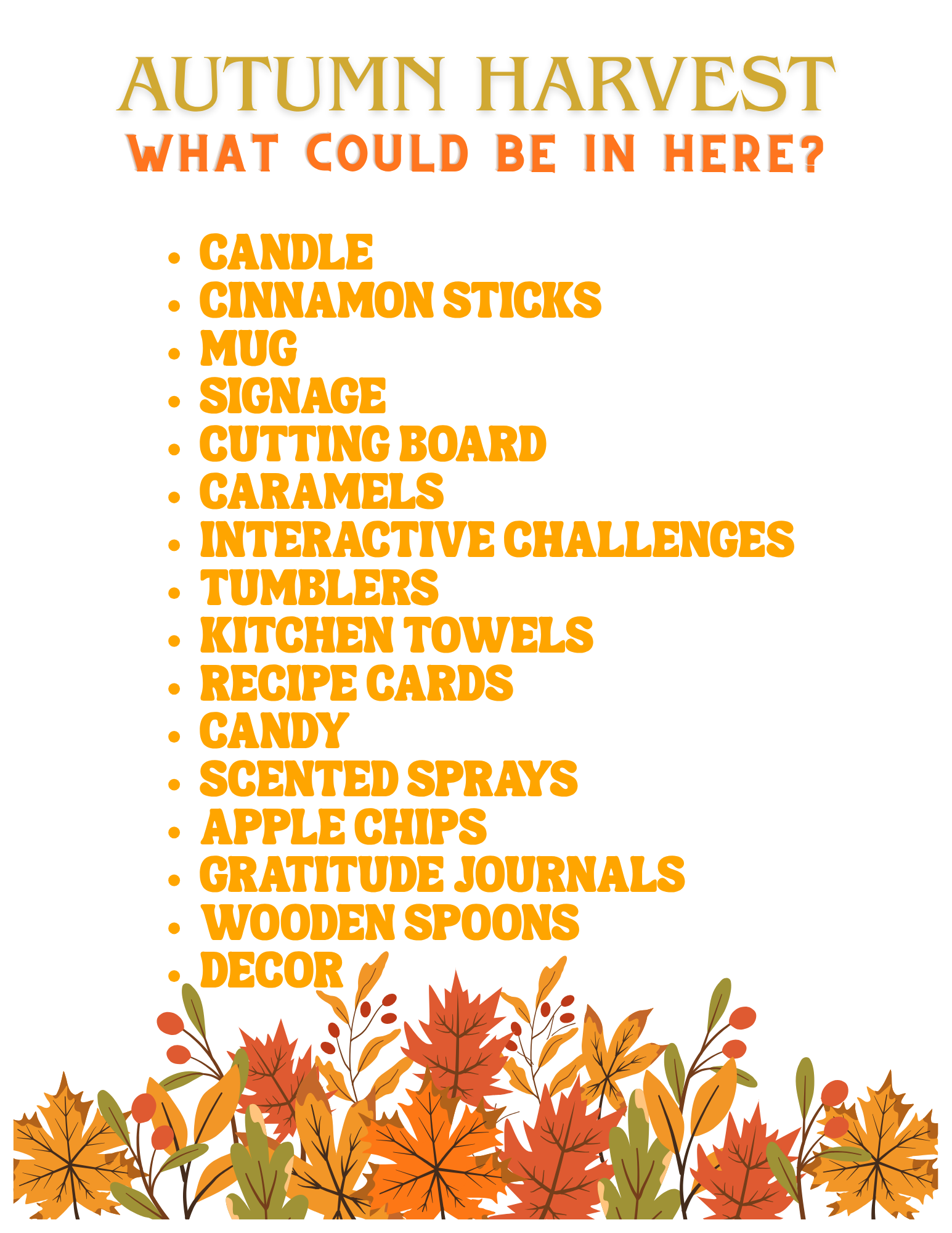 Autumn Harvest Mystery Boo Box